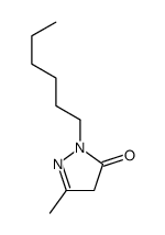 2-hexyl-5-methyl-4H-pyrazol-3-one结构式