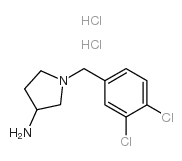 1-(3,4-二氯苄基)-吡咯烷-3-胺双盐酸盐结构式