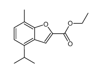 ethyl 4-isopropyl-7-methylbenzofuran-2-carboxylate结构式