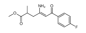 4-amino-6-(4-fluorophenyl)-2-methyl-6-oxohex-4-enoic acid methyl ester结构式