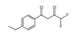 1-(4-ETHYL-PHENYL)-4,4-DIFLUORO-BUTANE-1,3-DIONE结构式