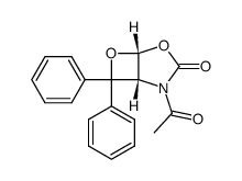 6,6-Diphenyl-4-acetyl-2,7-dioxa-4-azabicyclo[3,2,0]heptan-3-one Structure