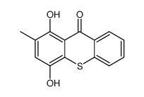 1,4-dihydroxy-2-methylthioxanthen-9-one结构式