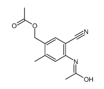 (4-acetamido-5-cyano-2-methylphenyl)methyl acetate Structure