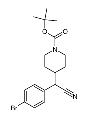 4-[(4-bromo-phenyl)-cyano-methylene]-piperidine-1-carboxylic acid tert-butyl ester结构式