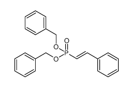 Phosphonic acid, [(1E)-2-phenylethenyl]-, bis(phenylmethyl) ester Structure