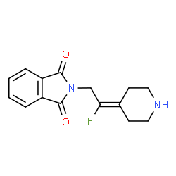 2-(2-氟-2-(哌啶-4-亚基)乙基)异吲哚-1,3-二酮结构式