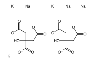 potassium sodium 2-hydroxypropane-1,2,3-tricarboxylate(3:3:2)结构式