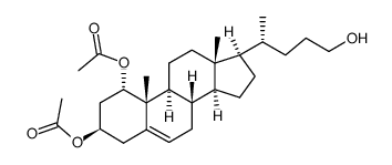 25,26,27-trisnorcholest-5-ene-1α,3β,24-triol 1,3-diacetate Structure