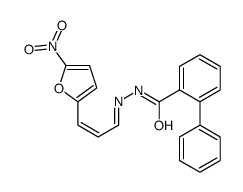 N-[(E)-[(E)-3-(5-nitrofuran-2-yl)prop-2-enylidene]amino]-2-phenylbenzamide结构式