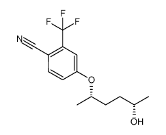 (1S,4S)-4-(4-hydroxy-1-methyl-pentyloxy)-2-trifluoromethyl-benzonitrile Structure