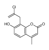 8-(β-chloroallyl)-7-hydroxy-4-methylcoumarin结构式