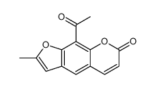 9-acetyl-2-methylfuro[3,2-g]chromen-7-one Structure