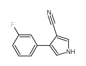 4-(3-fluorophenyl)-1h-pyrrole-3-carbonitrile结构式