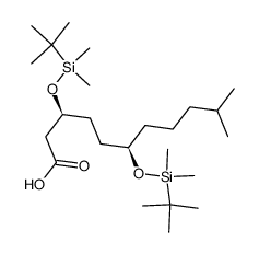 (3S,6R)-3,6-bis((tert-butyldimethylsilyl)oxy)-10-methylundecanoic acid Structure