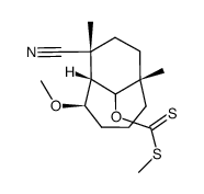 O-((1S,5R,6S,7R)-7-cyano-5-methoxy-1,7-dimethylbicyclo[4.3.1]decan-10-yl) S-methyl carbonodithioate Structure