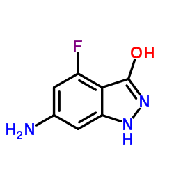6-Amino-4-fluoro-1,2-dihydro-3H-indazol-3-one结构式