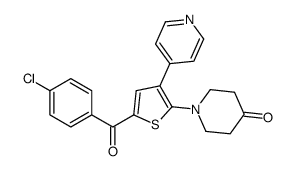 1-[5-(4-chlorobenzoyl)-3-pyridin-4-ylthiophen-2-yl]piperidin-4-one Structure