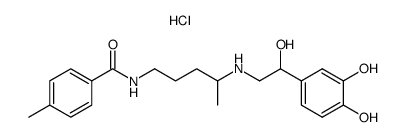 N-{4-[2-(3,4-Dihydroxy-phenyl)-2-hydroxy-ethylamino]-pentyl}-4-methyl-benzamide; hydrochloride结构式