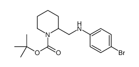1-Boc-2-[(4-溴苯基氨基)-甲基]-哌啶结构式