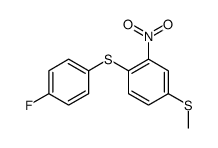 1-(4-fluorophenyl)sulfanyl-4-methylsulfanyl-2-nitrobenzene结构式