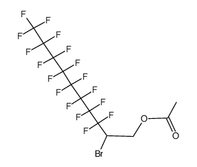 acetic acid 2-bromo-3,3,4,4,5,5,6,6,7,7,8,8,9,9,10,10,10-heptadecafluoro-decyl ester结构式