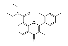 2',3,4'-trimethylflavone-8-carboxylic acid N,N-diethylamide结构式