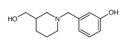 3-[[3-(hydroxymethyl)piperidin-1-yl]methyl]phenol Structure