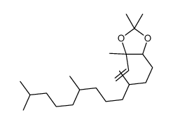 4-ethenyl-2,2,4-trimethyl-5-(3,7,11-trimethyldodecyl)-1,3-dioxolane结构式