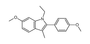 1-ethyl-6-methoxy-2-(4-methoxyphenyl)-3-methyl-1H-indole Structure