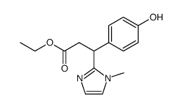 (+/-)-ethyl 3-(4-hydroxyphenyl)-3-(1-methyl-1H-imidazol-2-yl)propanoate结构式