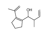 1-(1-hydroxy-2-methyl-3-butenyl)-2-isopropenylcyclopentene结构式