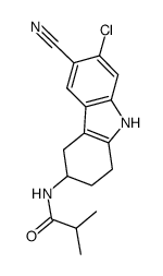 N-(7-chloro-6-cyano-2,3,4,9-tetrahydro-1H-carbazol-3-yl)-isobutyramide结构式