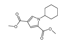 dimethyl 1-cyclohexylpyrrole-2,4-dicarboxylate Structure