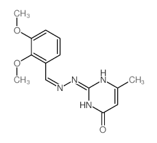Benzaldehyde, 2,3-dimethoxy-,2-(1,6-dihydro-4-methyl-6-oxo-2-pyrimidinyl)hydrazone picture