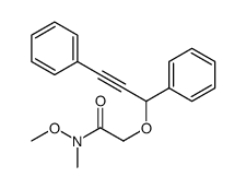 2-(1,3-diphenylprop-2-ynoxy)-N-methoxy-N-methylacetamide结构式