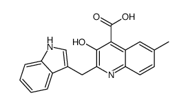 3-hydroxy-2-(1H-indol-3-ylmethyl)-6-methylquinoline-4-carboxylic acid Structure