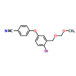 4-[4-溴-3-[(甲氧基甲氧基)甲基]苯氧基]苯甲腈结构式