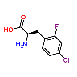 4-Chloro-2-fluoro-D-phenylalanine structure