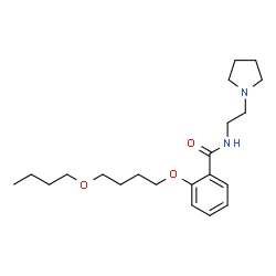 o-(4-Butoxybutoxy)-N-[2-(1-pyrrolidinyl)ethyl]benzamide Structure