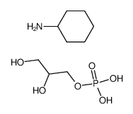 2,3-dihydroxypropyl (dihydrogen phosphate), compound with cyclohexylamine (1:3)结构式