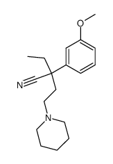 2-ethyl-2-(3-methoxy-phenyl)-4-piperidin-1-yl-butyronitrile结构式