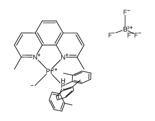 [Pt(Me)(2,9-dimethyl-1,10-phenanthroline)(P(o-tolyl)3)]BF4 Structure