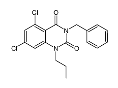 3-benzyl-5,7-dichloro-1-propyl-1H-quinazoline-2,4-dione Structure