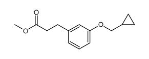 methyl 3-[3-(cyclopropylmethoxy)phenyl]propanoate结构式