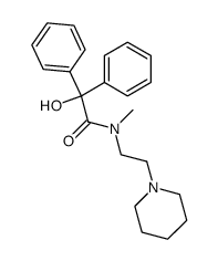 N-methyl-N-(2-piperidino-ethyl)-benzilamide结构式