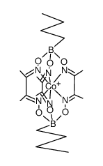 Co(dimethylglyoximate)3(Bn-C4H9)2(1+)结构式