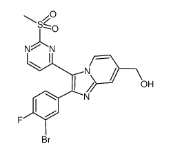 [2-(3-bromo-4-fluorophenyl)-3-(2-methylsulfonylpyrimidin-4-yl)imidazo[1,2-a]pyridin-7-yl]methanol结构式