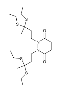 1,2-bis-(3,3-bis-ethylsulfanyl-butyl)-tetrahydro-pyridazine-3,6-dione结构式