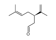 (R)-3-Isopropenyl-6-methyl-hept-5-enal结构式